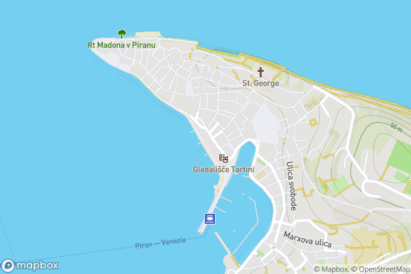 static Mapbox map