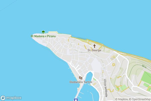 static Mapbox map