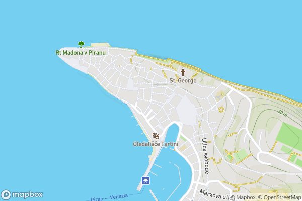 static Mapbox map