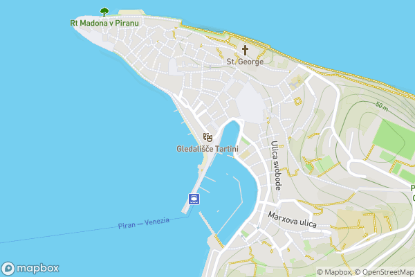 static Mapbox map