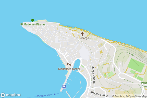 static Mapbox map