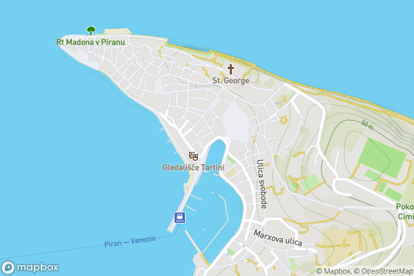 static Mapbox map