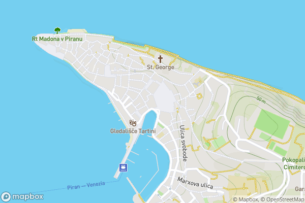 static Mapbox map
