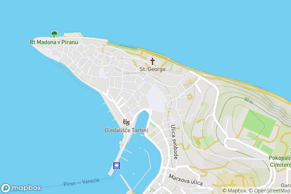 static Mapbox map