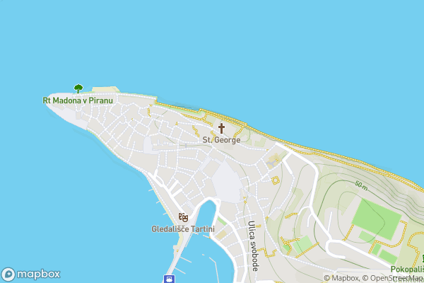 static Mapbox map
