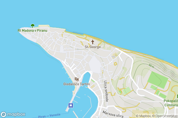 static Mapbox map