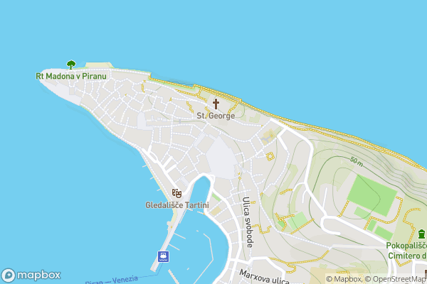 static Mapbox map