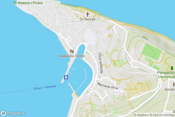 static Mapbox map
