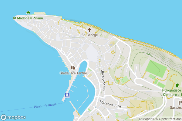 static Mapbox map
