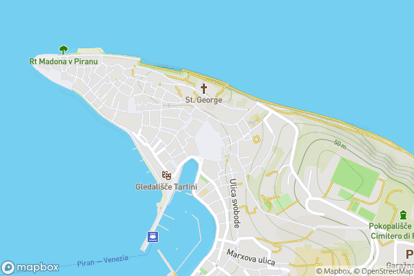 static Mapbox map