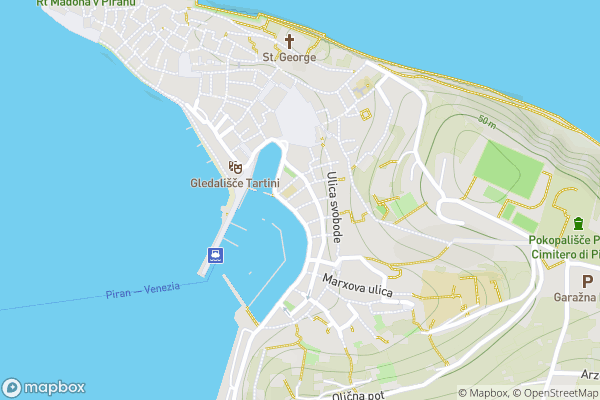 static Mapbox map