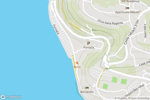 static Mapbox map