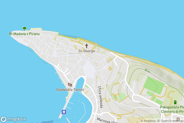 static Mapbox map