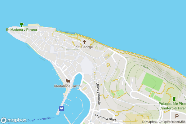 static Mapbox map