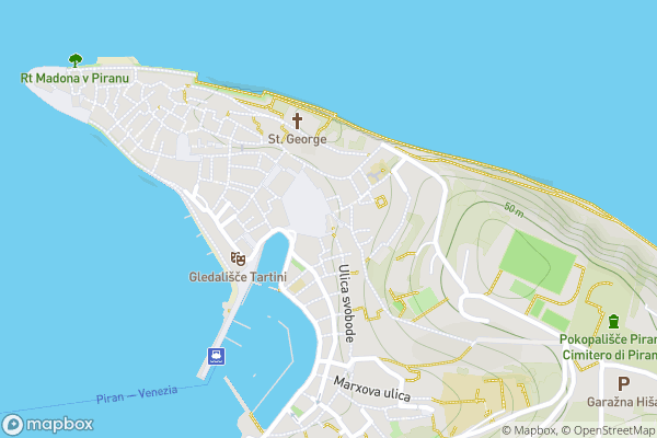 static Mapbox map