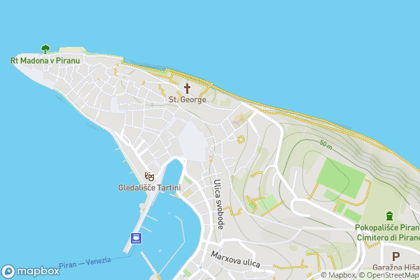 static Mapbox map