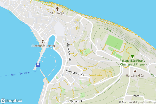 static Mapbox map