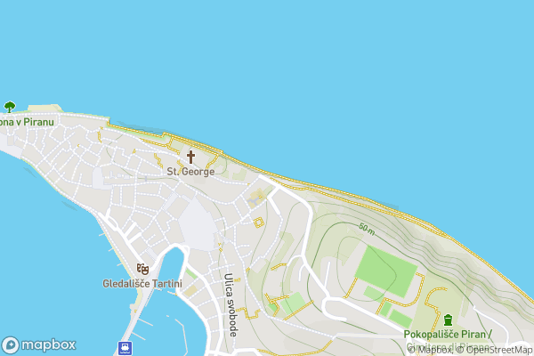 static Mapbox map