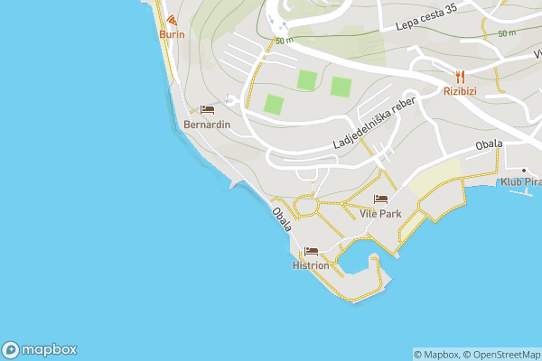 static Mapbox map