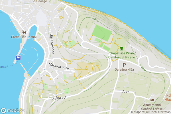 static Mapbox map