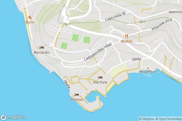 static Mapbox map