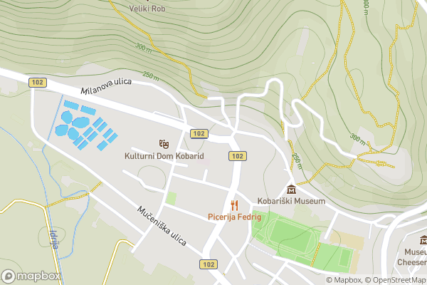 static Mapbox map