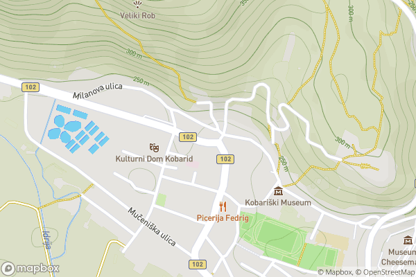 static Mapbox map