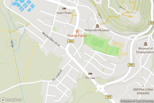 static Mapbox map