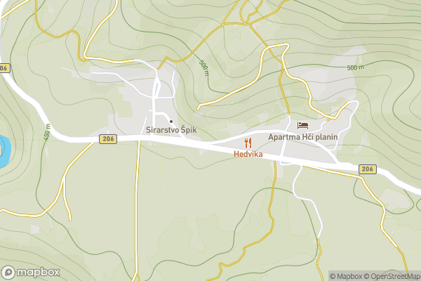 static Mapbox map