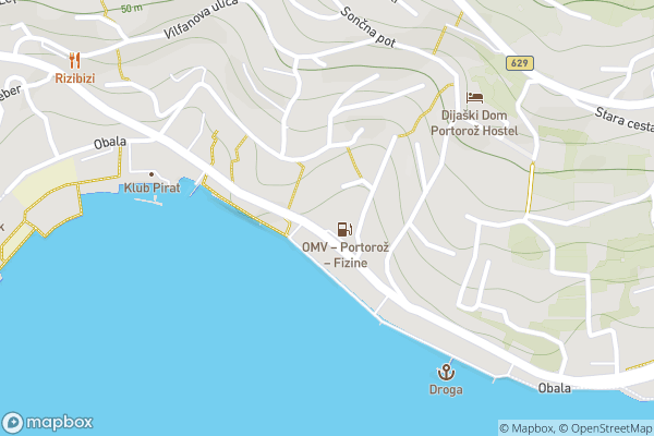 static Mapbox map