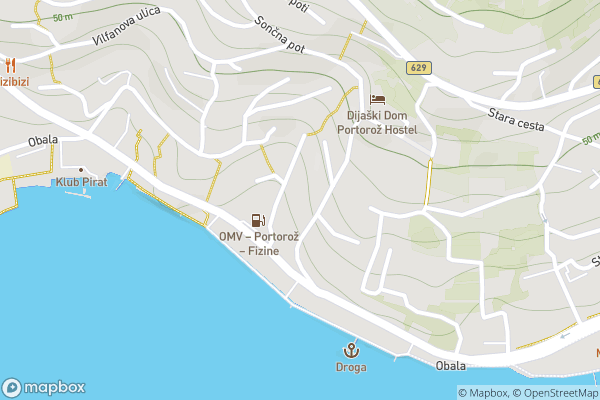 static Mapbox map