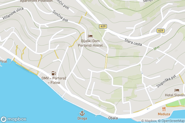 static Mapbox map