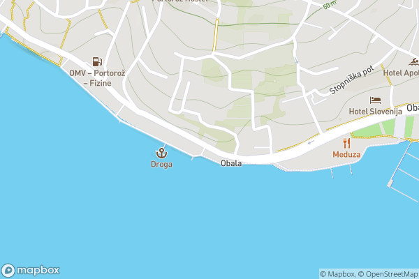 static Mapbox map