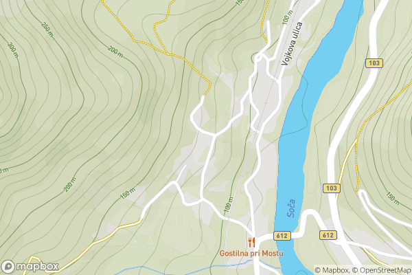 static Mapbox map