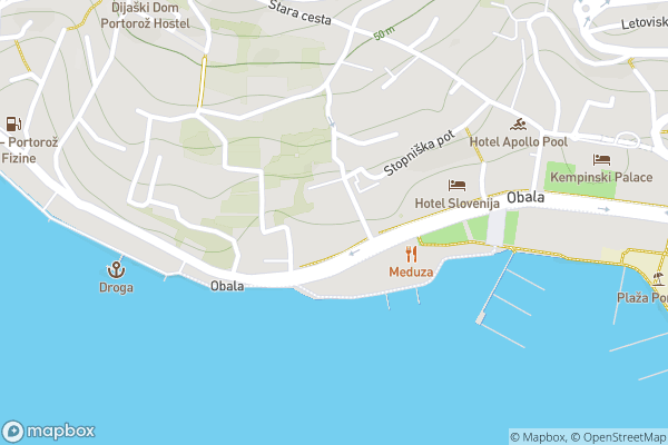 static Mapbox map