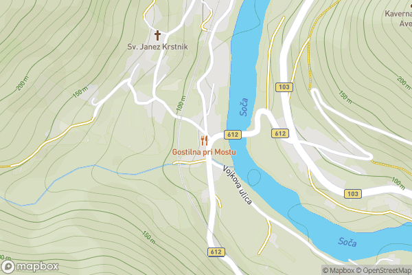 static Mapbox map
