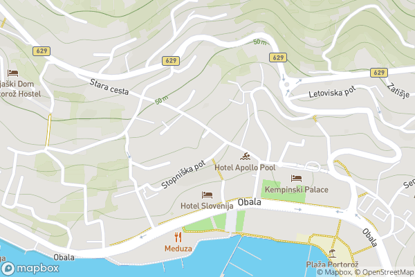 static Mapbox map