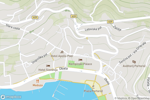 static Mapbox map