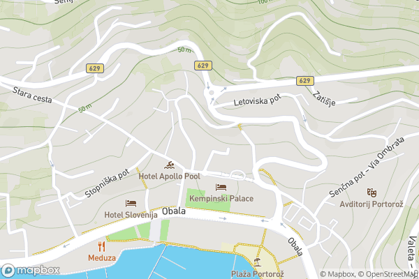 static Mapbox map