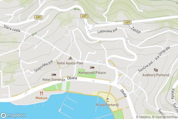 static Mapbox map