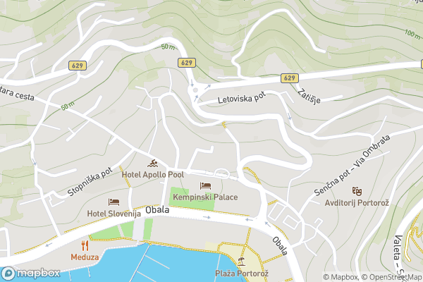 static Mapbox map
