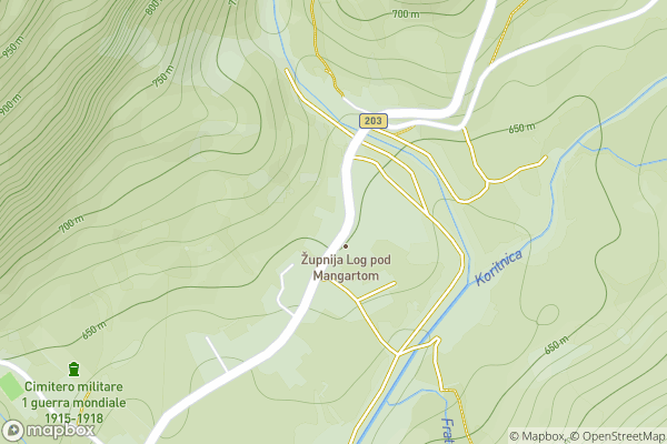 static Mapbox map