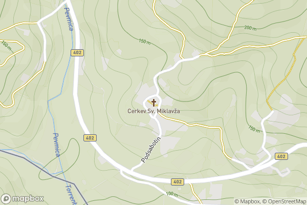 static Mapbox map
