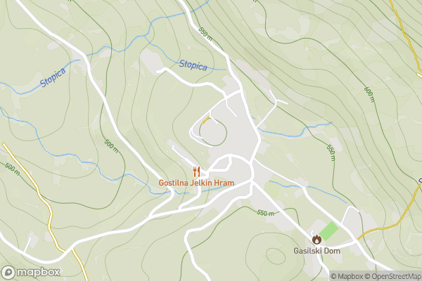 static Mapbox map
