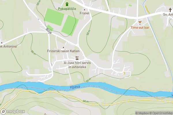 static Mapbox map