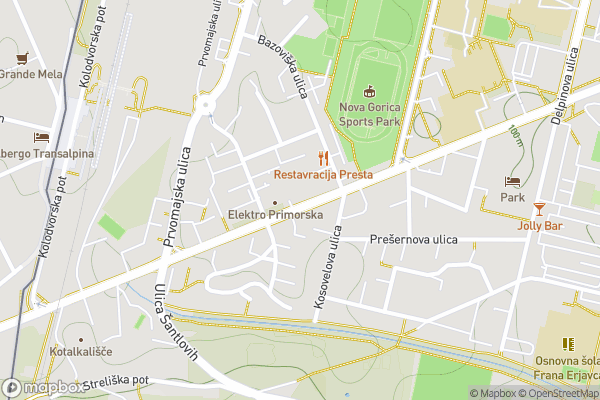 static Mapbox map