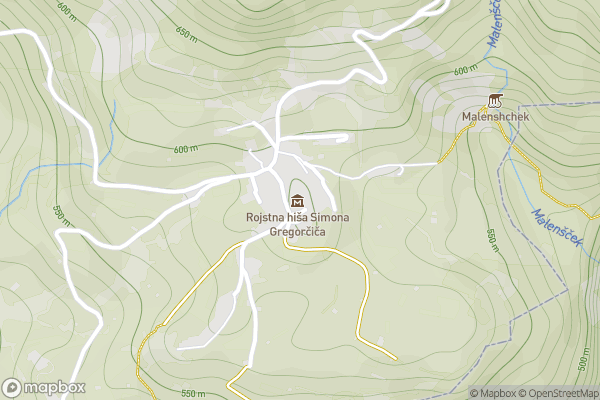 static Mapbox map