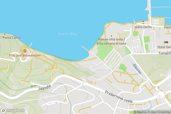 static Mapbox map