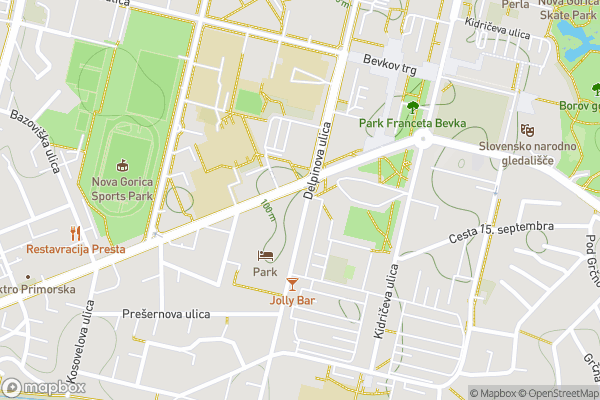 static Mapbox map