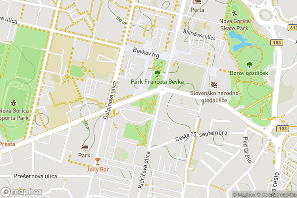 static Mapbox map